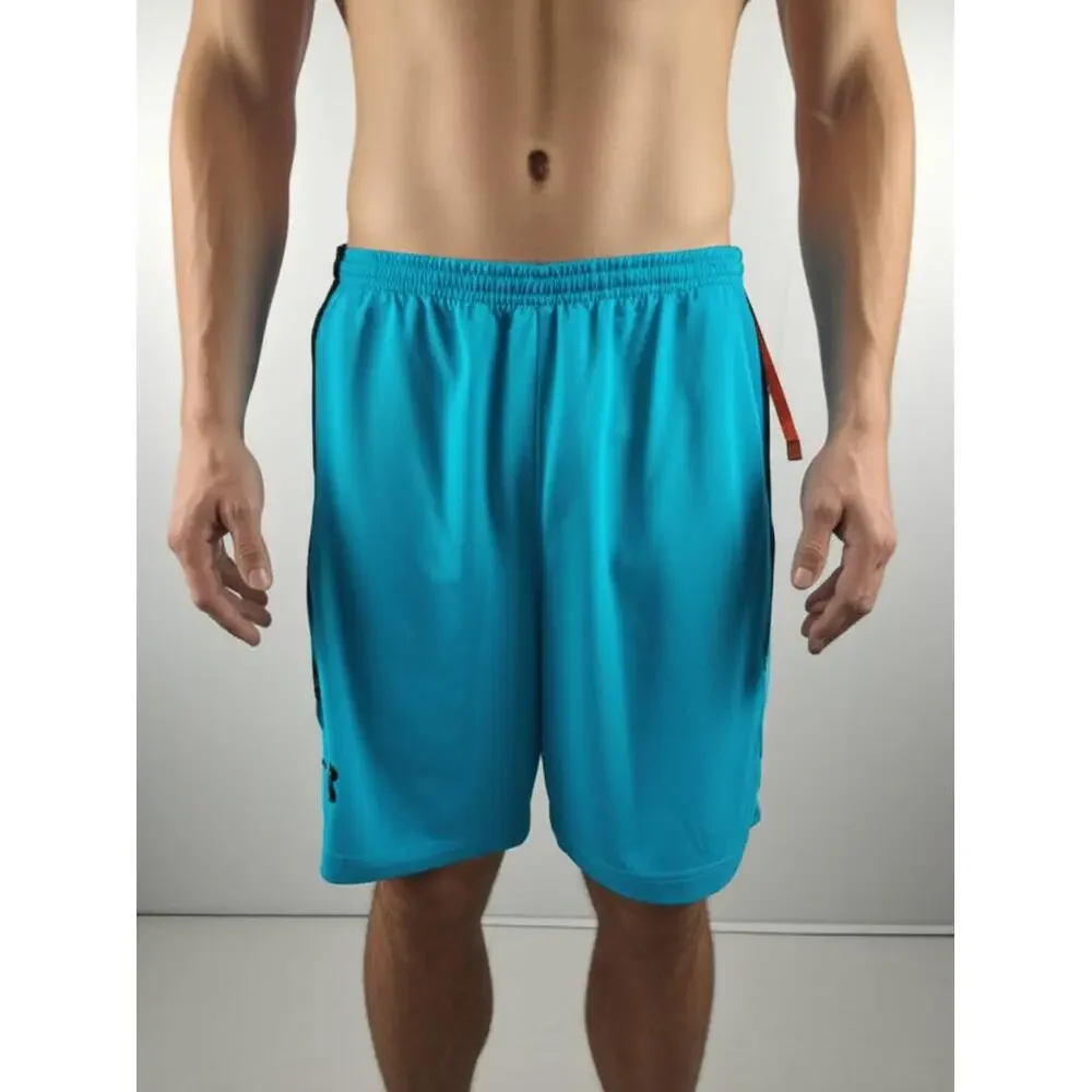 Under Armour Loose Athletic Shorts Mens‎ Size Medium Teal Performance Drawstring